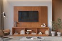 Ver imagem 3 de Home Rack Painel Valencia Ripado 2 Portas Tv 75":naturalle