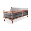 Ver imagem 3 de Sofá 2 Lugares Saibi Ozki 150 cm Poliéster Cinza Madeira Cedro Corda Náutica Plana Poliéster
