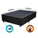 Ver imagem 2 de Cama Box Baú Casal Sintético Preto