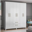 Ver imagem 1 de Guarda Roupa Panamá 153cm 6 Portas Branco Moval