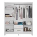 Ver imagem 3 de Guarda Roupa Panamá 153cm 6 Portas Branco Moval
