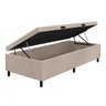 Conjunto Box Baú Conceito + Colchão Sonum D23 Solteiro 0,88x1,88 Herval Bege - Linho - 2