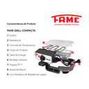 Ver imagem 4 de Churrasqueira Elétrica Portátil Pequena 110v ou 220v Fame:preta/127v