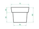 Ver imagem 5 de Kit 3 Vasos Plantas Frutífera hortaliças 60x70 Ibiza Polietileno BGPLASTICOS V960 AZUL BEBE 019