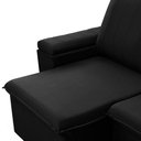 Ver imagem 5 de Sofá 3 Lugares Retrátil Reclinável para Sala 205cm Malfati F04 Veludo Preto - Lyam Decor