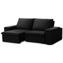 Ver imagem 1 de Sofá 3 Lugares Retrátil Reclinável para Sala 205cm Malfati F04 Veludo Preto - Lyam Decor