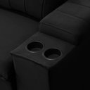 Ver imagem 6 de Sofá 3 Lugares Retrátil Reclinável para Sala 205cm Malfati F04 Veludo Preto - Lyam Decor