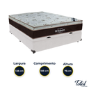Ver imagem 3 de Cama Box Baú Casal Branco e Colchão Sleep King Molas Ensacadas Ortobom