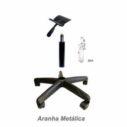 Cadeira Executiva Lisa Giratória Sem Braços Cor Preta - 4