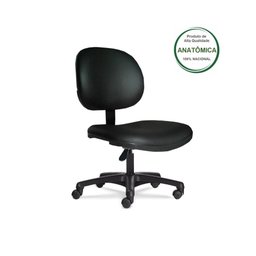 Cadeira Executiva Lisa Giratória Sem Braços Cor Preta - 2