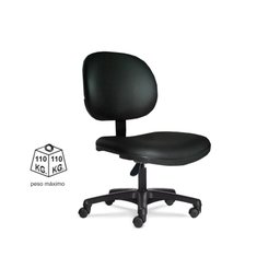 Cadeira Executiva Lisa Giratória Sem Braços Cor Preta - 3