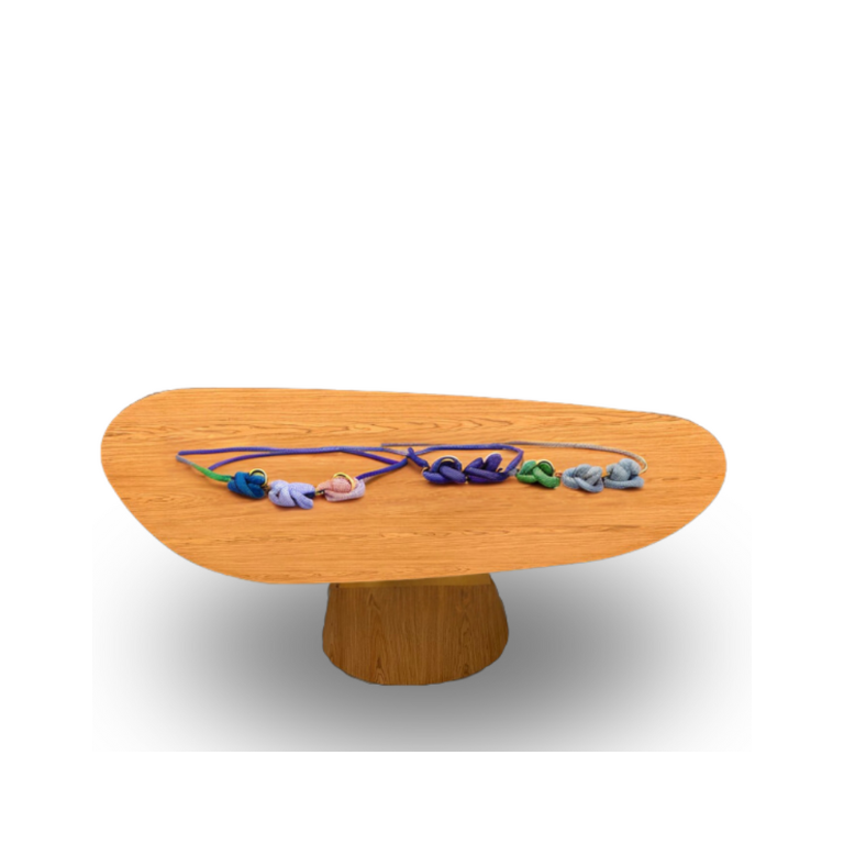 Mesa Oval Organica em Freijo 198x122cm Modelar Moveis Mesa de Jantar Orgânica