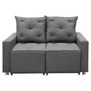 Ver imagem 1 de Sofá Retrátil e Reclinável 2 Lugares Bariloche 1.50cm C/ Molas - Linho