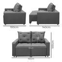 Ver imagem 3 de Sofá Retrátil e Reclinável 2 Lugares Bariloche 1.50cm C/ Molas - Linho