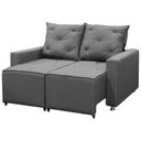 Ver imagem 6 de Sofá Retrátil e Reclinável 2 Lugares Bariloche 1.50cm C/ Molas - Linho