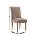 Ver imagem 2 de Conjunto de Cadeiras para Sala de Jantar Cinza/Capuccino/Marromle