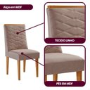 Ver imagem 4 de Conjunto de Cadeiras para Sala de Jantar Cinza/Capuccino/Marromle