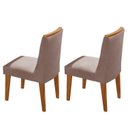 Ver imagem 3 de Conjunto de Cadeiras para Sala de Jantar Cinza/Capuccino/Marromle