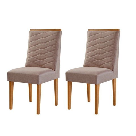 Conjunto de Cadeiras para Sala de Jantar Cinza/Capuccino/Marromle