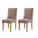 Ver imagem 1 de Conjunto de Cadeiras para Sala de Jantar Cinza/Capuccino/Marromle