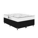 Ver imagem 5 de Baú Casal Bipartido Suede Preto + Colchão D33 One Face Branco- E-shop Casa