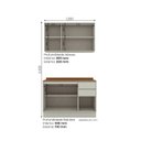 Ver imagem 3 de Cozinha Compacta 2 Peças em MDF com Balcão e Tampo Fineze Areia e Cinamomo