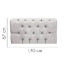 Ver imagem 2 de Painel Cabeceira Estofada Paris 140cm Cama Box Casal Suede Cinza Claro- Mabe Magazine