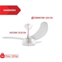 Ver imagem 2 de Ventilador Tron Buzios Led Branco 127v