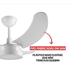 Ventilador Tron Buzios Led Branco 127v - 4