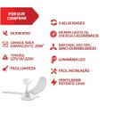 Ver imagem 3 de Ventilador Tron Buzios Led Branco 127v