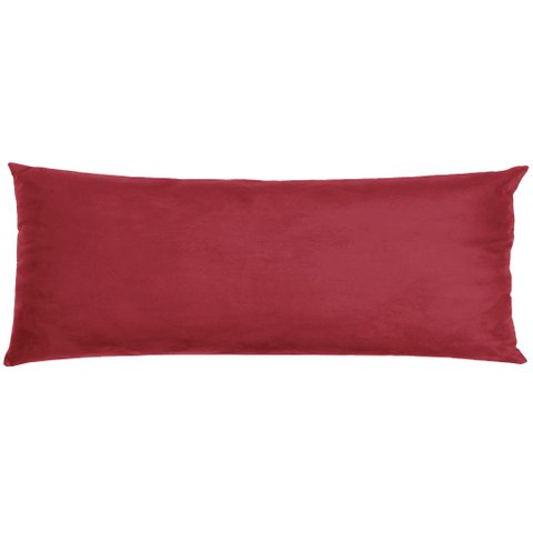 Travesseiro De Corpo Body Pillow Veludo 40x130cm Vermelho - Somente capa