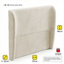 Ver imagem 4 de Cabeceira para Cama Box Queen Size Liah 160cm Bouclê Bege - Abmaza