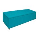 Ver imagem 3 de Kit Cabeceira e Calçadeira com Baú 195 Cm King Casal Diana Suede Azul Turquesa - Fina Mobília