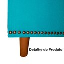 Ver imagem 4 de Kit Cabeceira e Calçadeira com Baú 195 Cm King Casal Diana Suede Azul Turquesa - Fina Mobília
