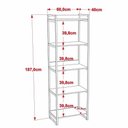 Ver imagem 4 de Estante Livreiro Prisma Estilo Industrial 60cm 5 Prateleiras C08 Nogal - Mpozenato