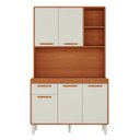 Ver imagem 2 de Cozinha Compacta 5 Portas 1 Gaveta 120cm com Nicho Dunas Itatiaia Marrom/Cinamomo/Off White
