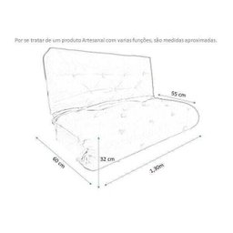 Futon Japonês Casal Dobrável Sofá Cama - 6