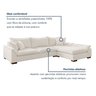 Sofá de Canto Modulado com Chaise 6 Lugares Base em Madeira Maciça Dominique - 8