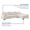 Sofá Modulado com Chaise Dominique Base em Madeira Maciça - 11
