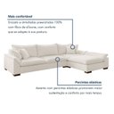 Ver mais imagens de Sofá de Canto 6 Lugares com Chaise Modulado 320cm com Base em Madeira Maciça Dominique Yescasa