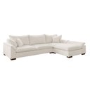 Ver imagem 2 de Sofá de Canto Modulado com Chaise 6 Lugares Base em Madeira Maciça Dominique