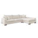 Ver imagem 3 de Sofá de Canto 6 Lugares com Chaise Modulado 320cm com Base em Madeira Maciça Dominique Yescasa