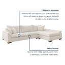 Ver imagem 6 de Sofá de Canto 6 Lugares com Chaise Modulado 320cm com Base em Madeira Maciça Dominique Yescasa