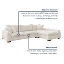 Ver imagem 5 de Sofá Modulado com Chaise Dominique Base em Madeira Maciça