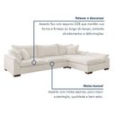 Ver mais imagens de Sofá de Canto 6 Lugares com Chaise Modulado 320cm com Base em Madeira Maciça Dominique Yescasa