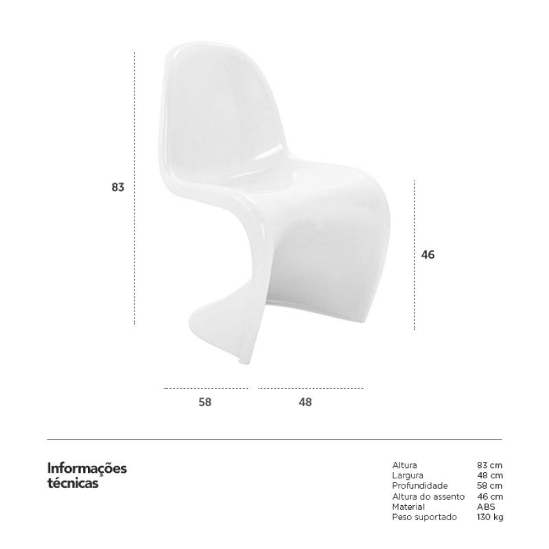 Cadeira Panton - Branco Brilho - 5