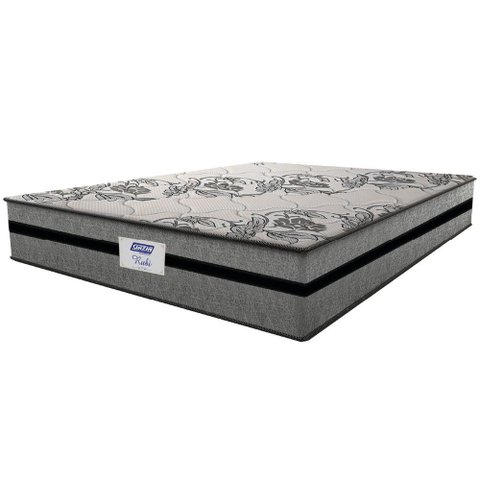 Colchão Casal King Gazin com Molas Ensacadas Rubi 193x203x32cm Cinza/preto - Suporta até 120 Kg