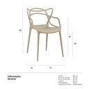 Ver imagem 4 de Cadeira Allegra Polipropileno; Design Moderno para Sala de Jantar e Varanda - Fendi