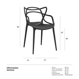 Cadeira Masters Allegra - Preto - 5