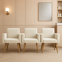 Ver imagem 2 de Kit 3 Poltronas: Elegância e Glamur Absolutos no Salão Bege